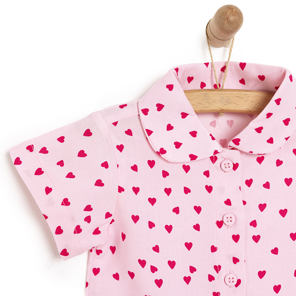 Kısa Kollu Pijama Takımı Kız Bebek