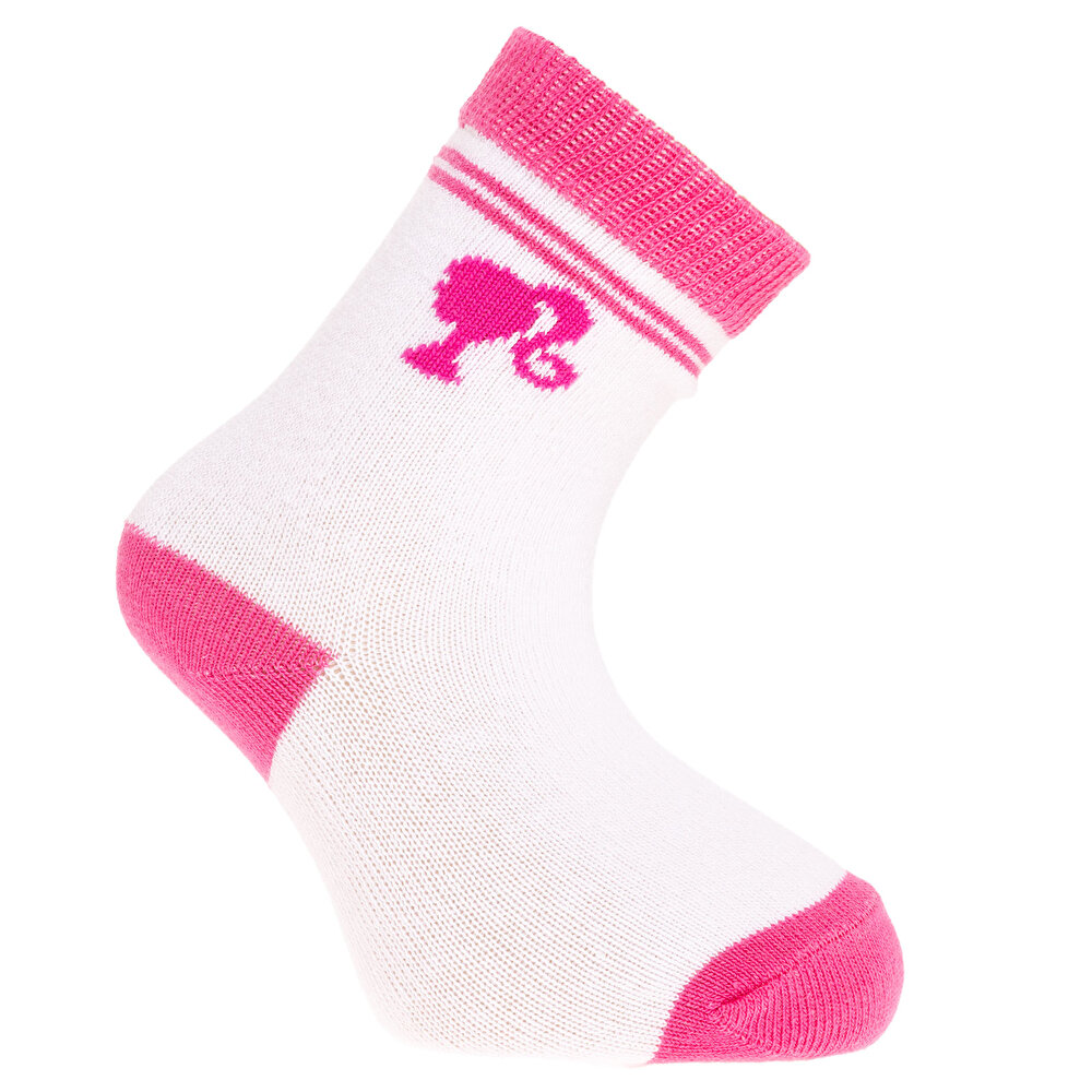 Barbie Desenli 3'lü Soket Çorap Kız Bebek