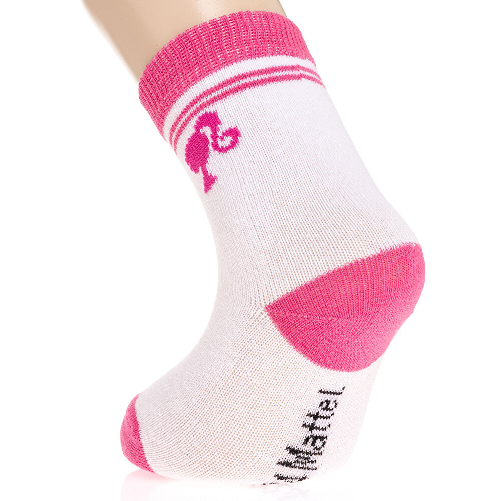 Barbie Desenli 3'lü Soket Çorap Kız Bebek