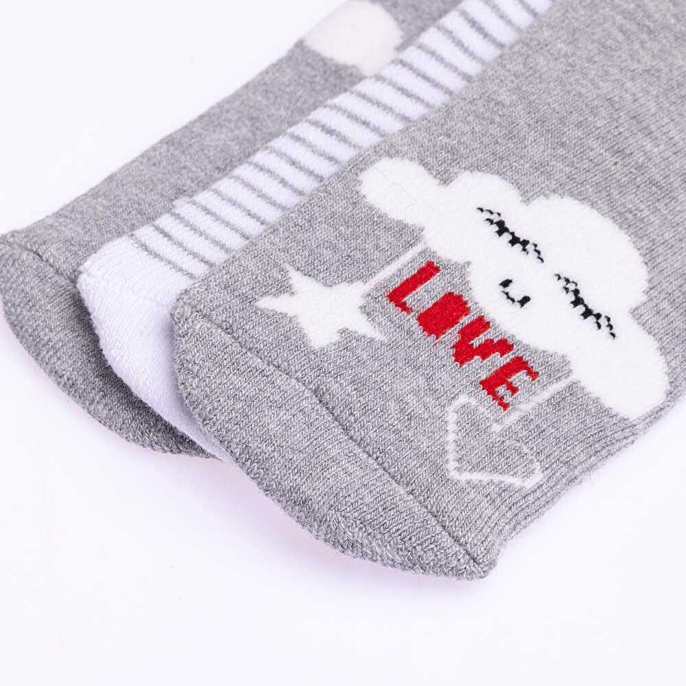 Kız 3lü Havlu Çorap Kız Bebek