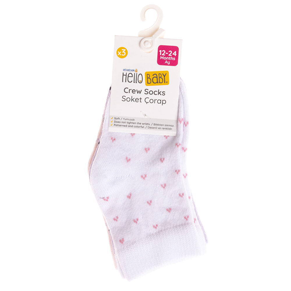 Kız 3lü Soket Çorap Kız Bebek