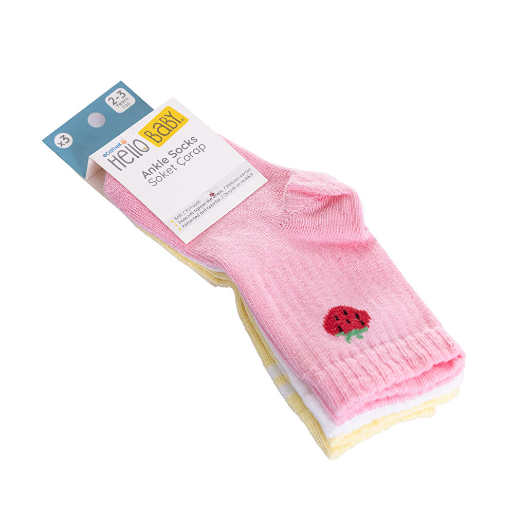 Kız 3lü Soket Çorap