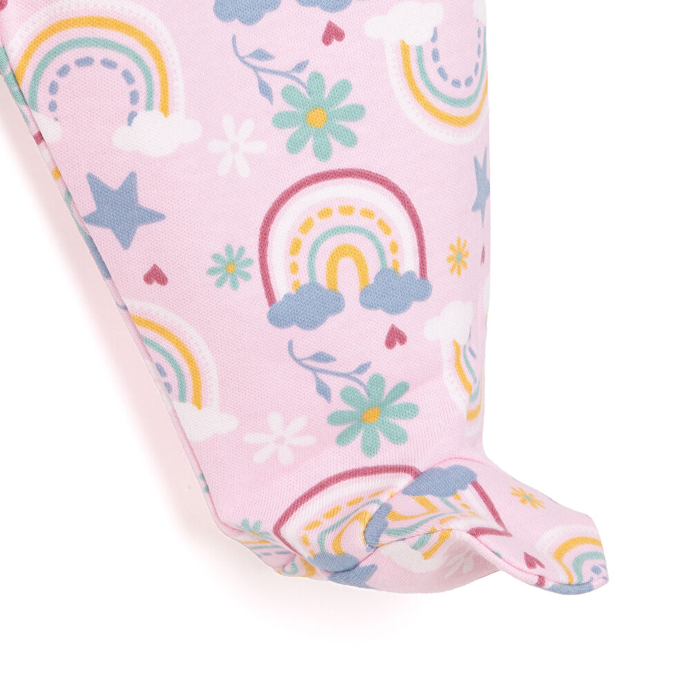 Kız Bebek Yenidoğan 5'li Hastane Çıkışı %100 Pamuk ÇıtçıtlıZarf Yaka Uzun Kol