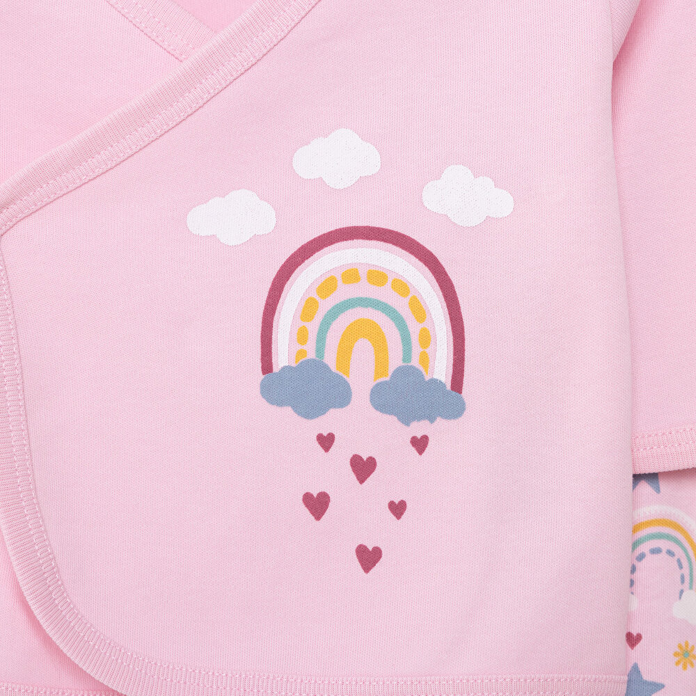 Kız Bebek Yenidoğan 5'li Hastane Çıkışı %100 Pamuk ÇıtçıtlıZarf Yaka Uzun Kol