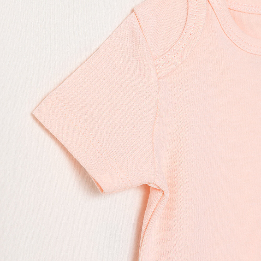 Kız Bebek 3lü Atlet Body İnterlok Bisiklet Yaka Kısa Kol