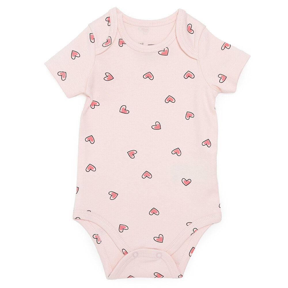 Kız Bebek 3lü Atlet Body İnterlok Bisiklet Yaka Kısa Kol