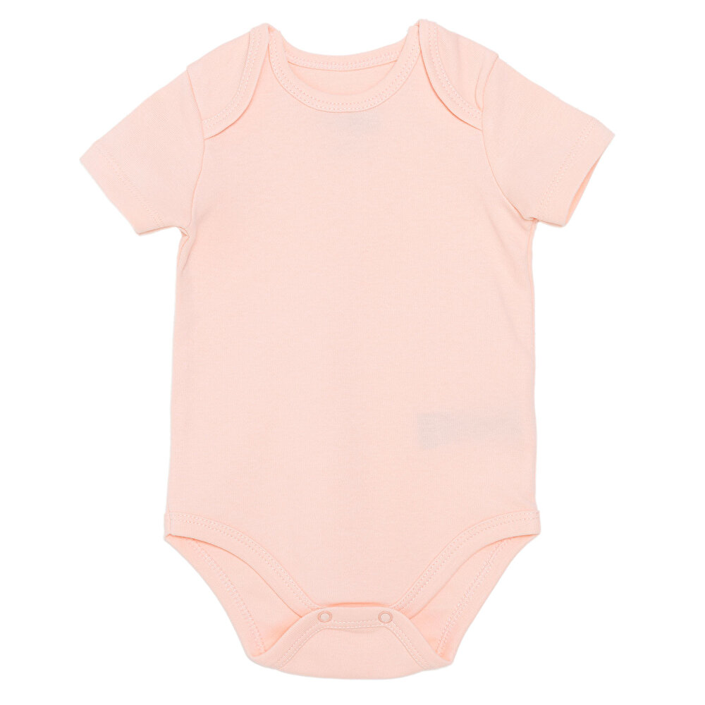 Kız Bebek 3lü Atlet Body İnterlok Bisiklet Yaka Kısa Kol