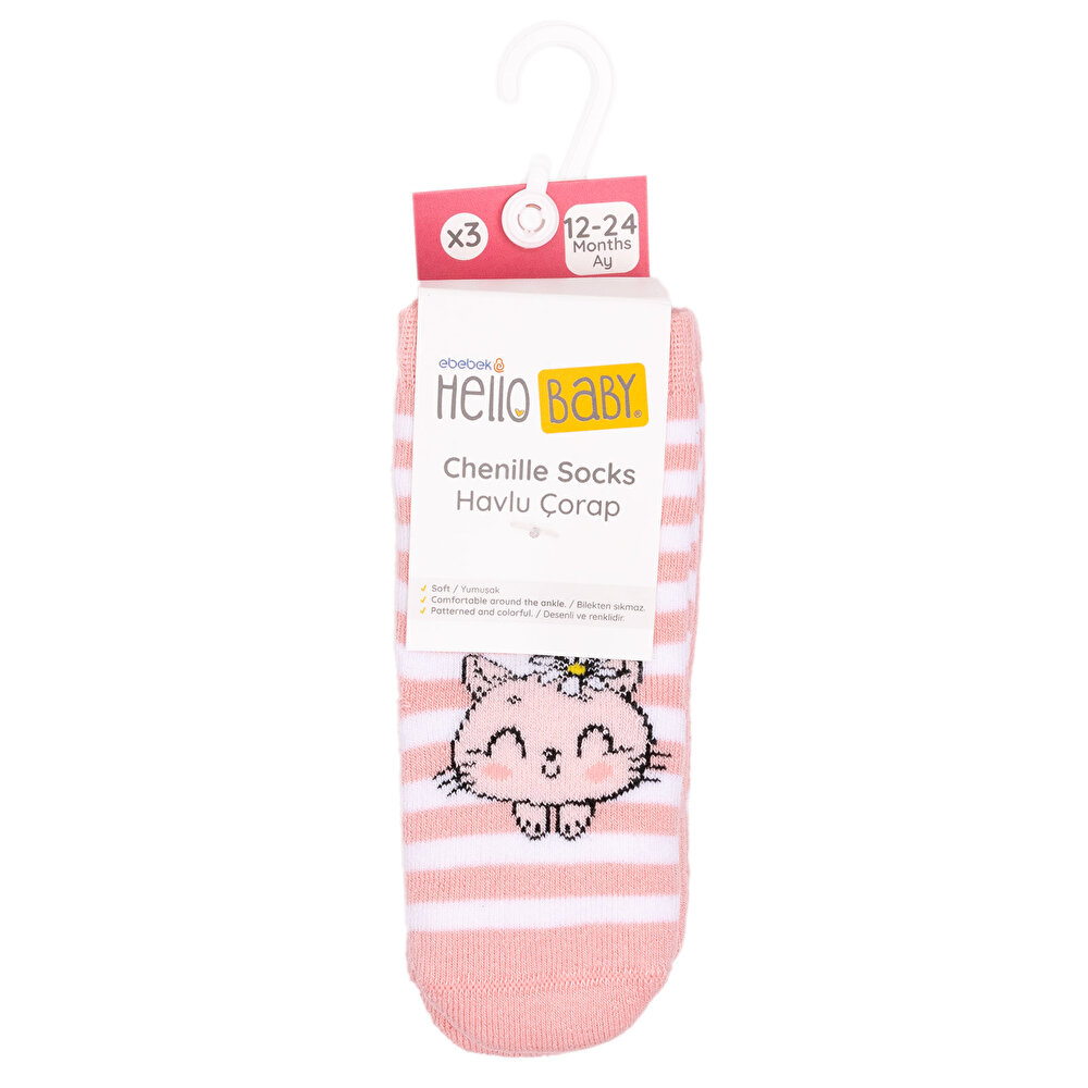 Kız Bebek 3lü Havlu Çorap