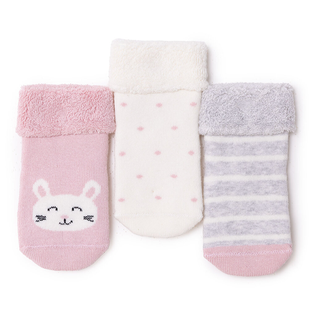 Kız Bebek 3lü Havlu Çorap