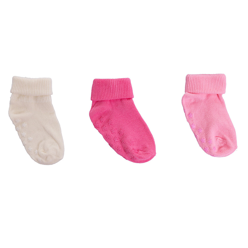 Kız Bebek 3lü Kıvrık Çorap
