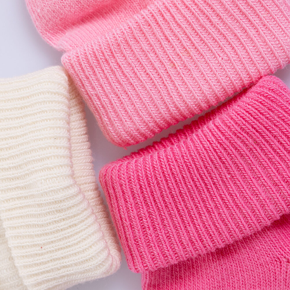 Kız Bebek 3lü Kıvrık Çorap