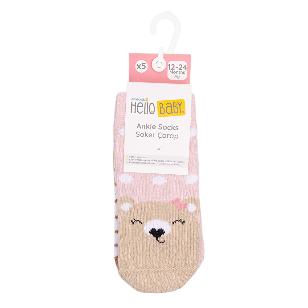 Kız Bebek 5'li Soket Çorap