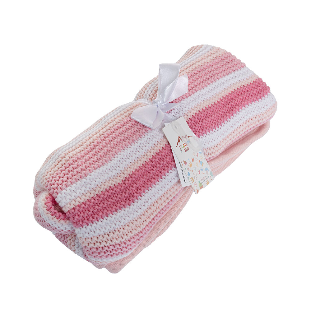 Kız Bebek Battaniye Triko 90 x 100cm