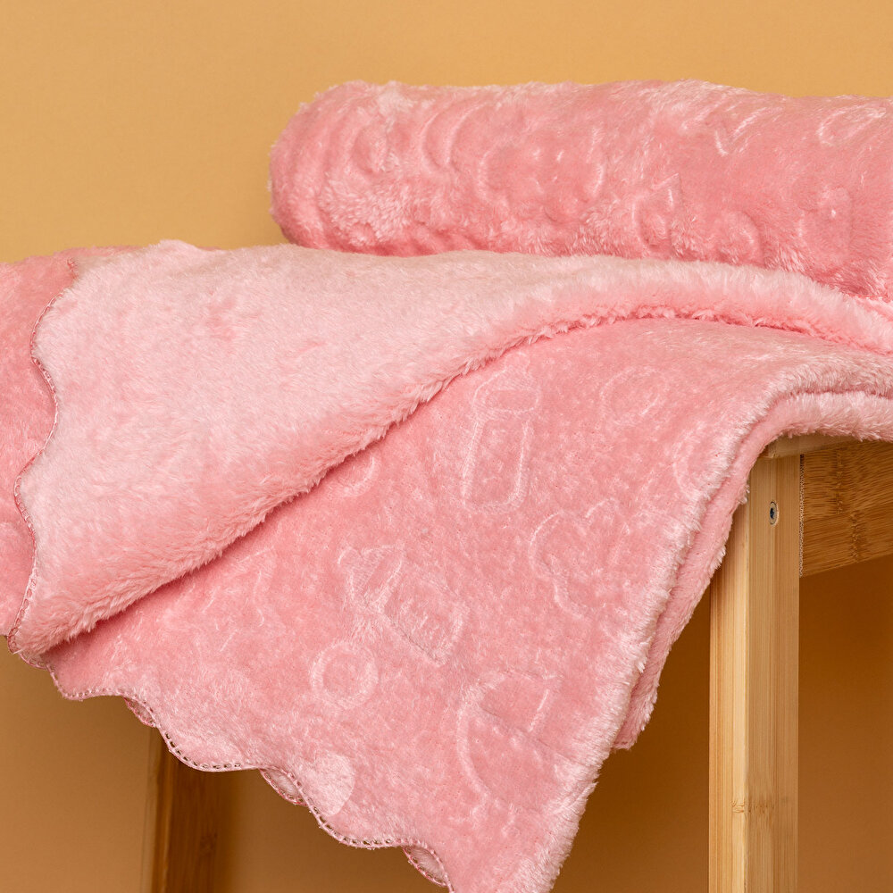 Kız Bebek Battaniye Wellsoft Örme 90 x 110cm