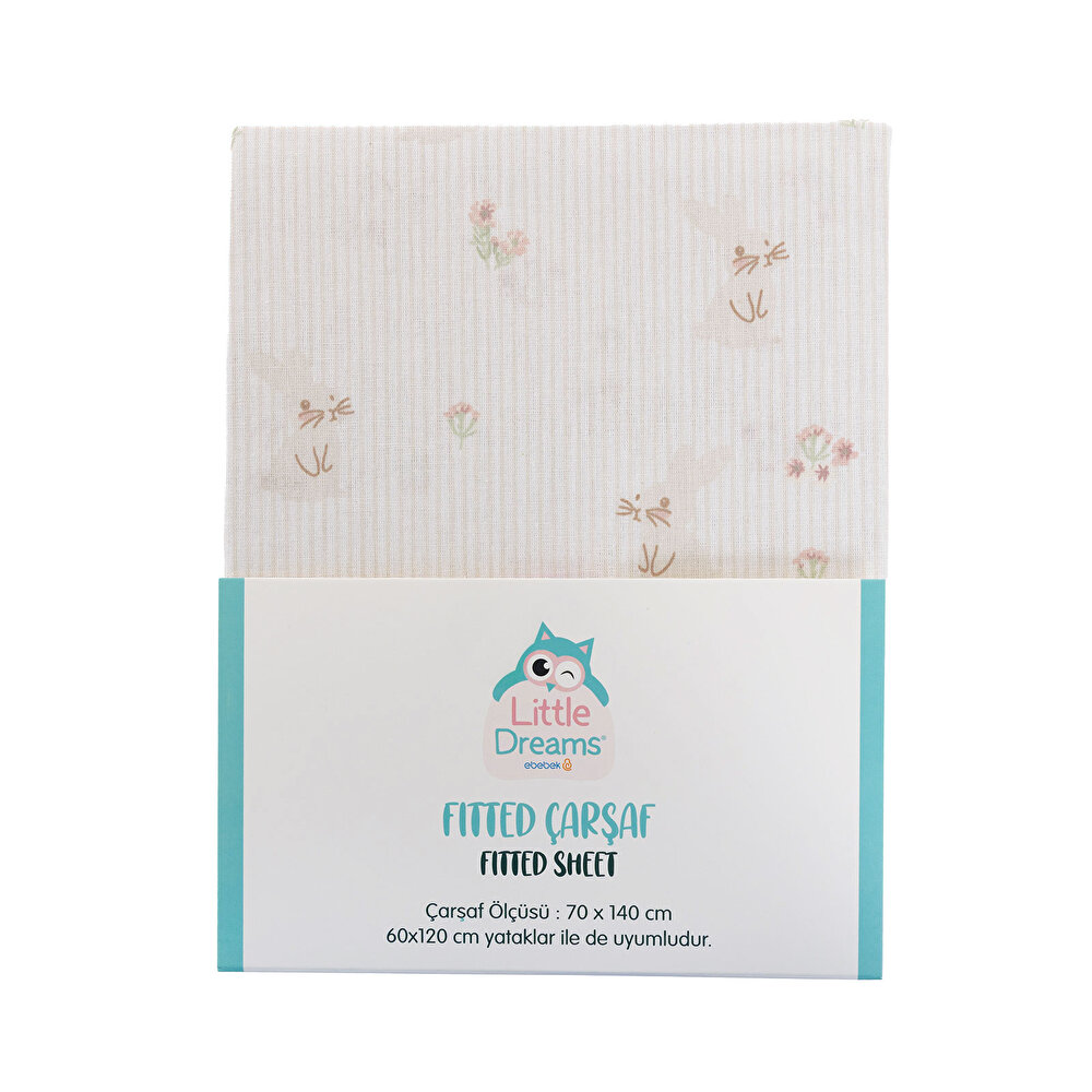 Kız Bebek Çarşaf Poplin 70 x 140cm