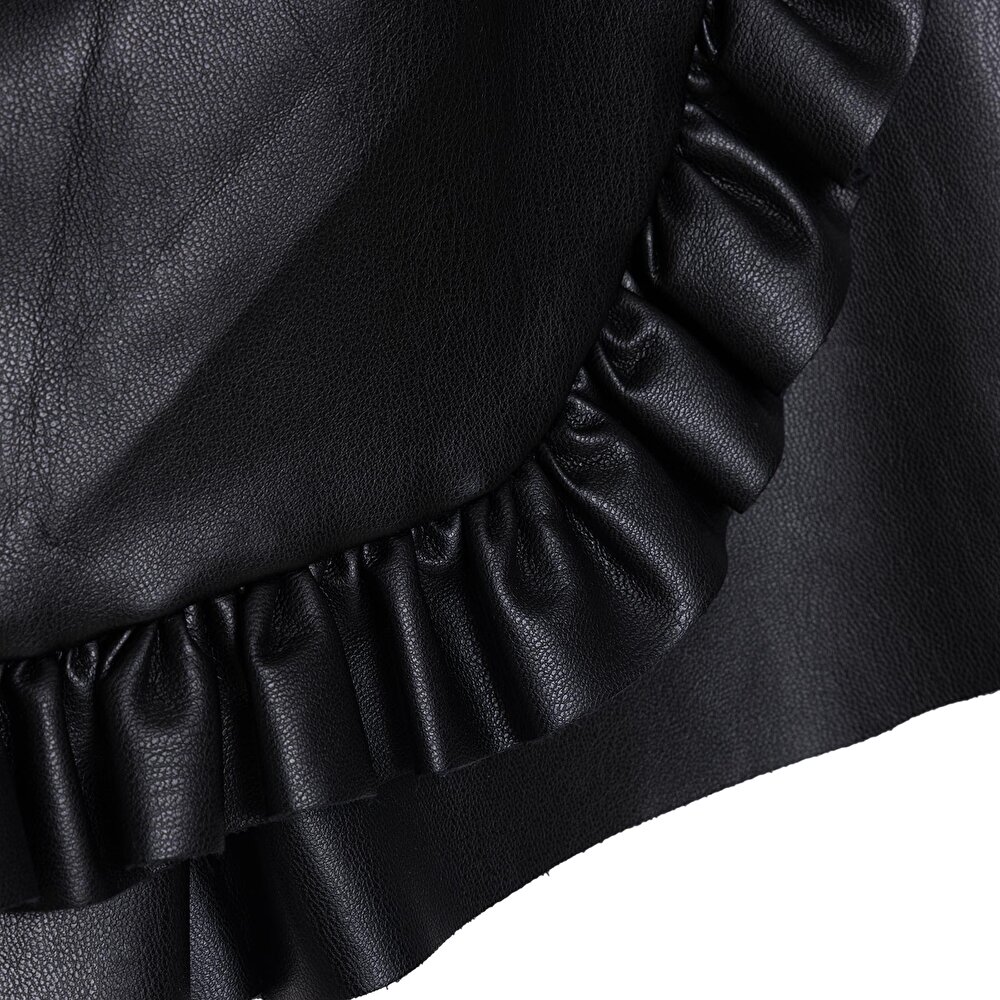 Kız Bebek Chic Bluz-Etek Denim Bisiklet Yaka Uzun Kol Reçme Paça