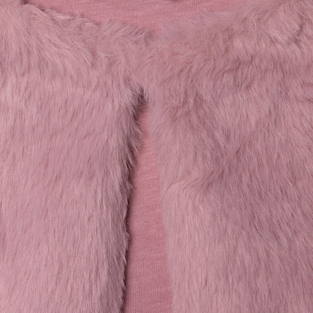 Kız Bebek Chic Yelek Bisiklet Yaka Kısa Kol