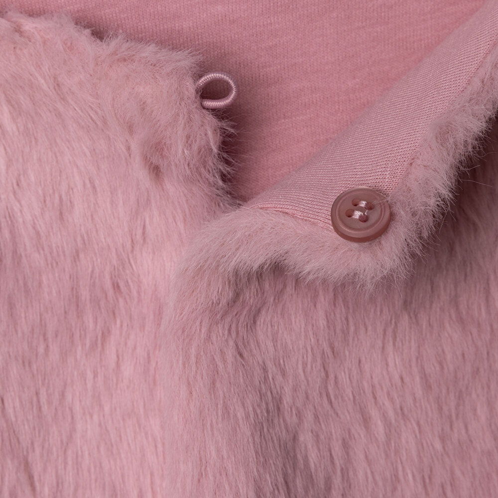 Kız Bebek Chic Yelek Bisiklet Yaka Kısa Kol