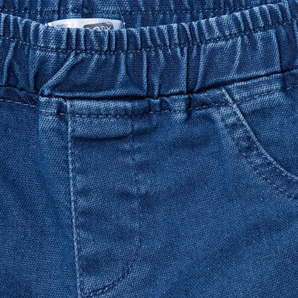 Kız Bebek Denim Pantolon Reçme Paça