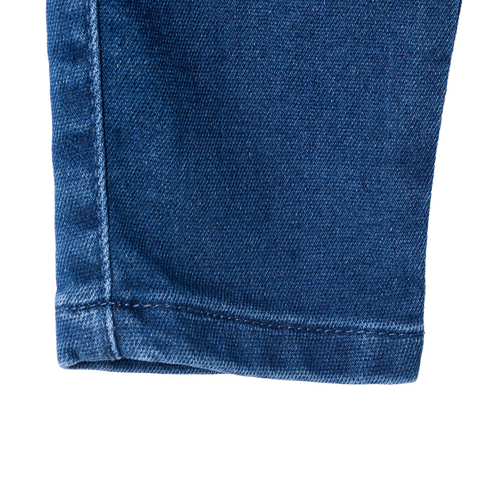 Kız Bebek Denim Pantolon Reçme Paça