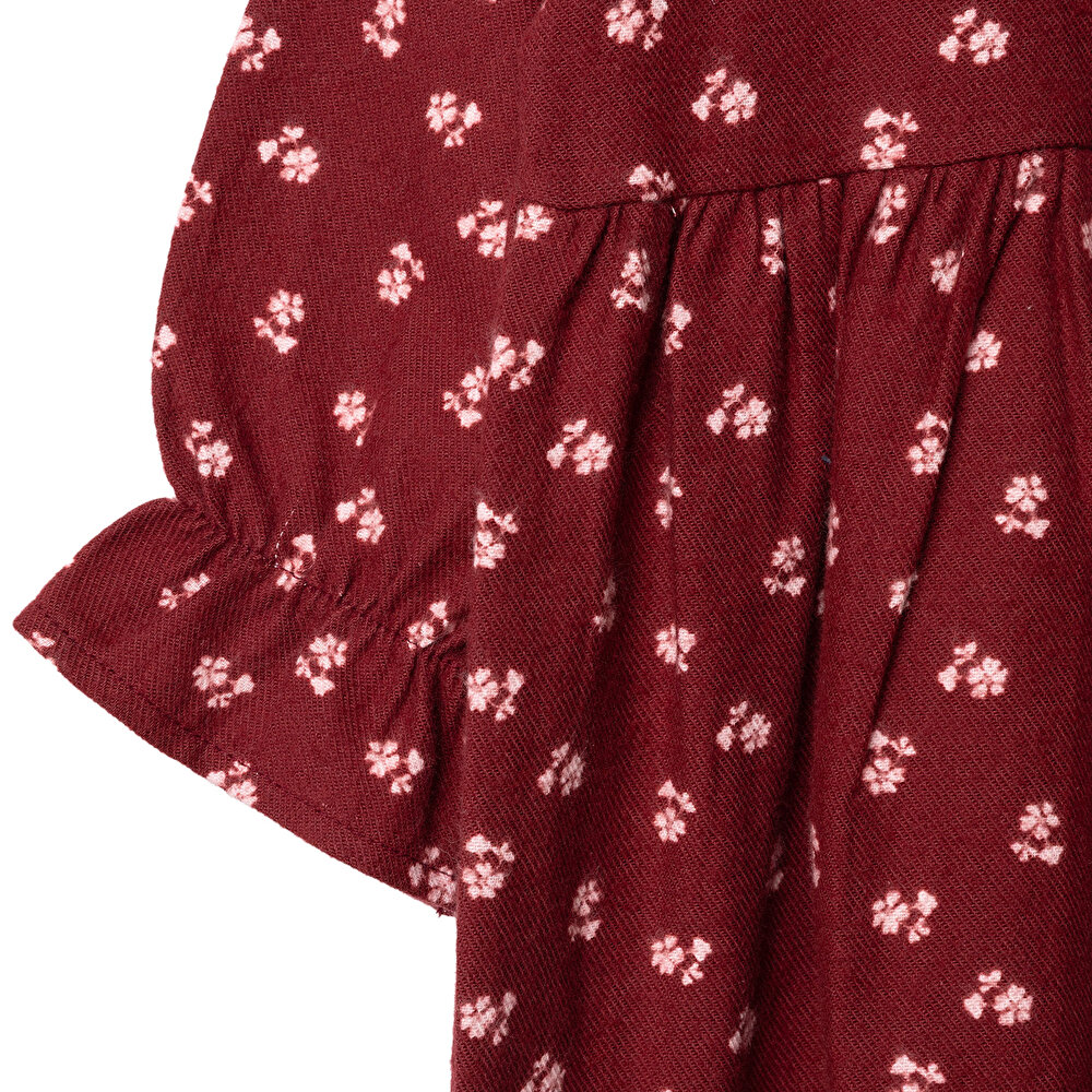 Kız Bebek Elbise Bisiklet Yaka Uzun Kol