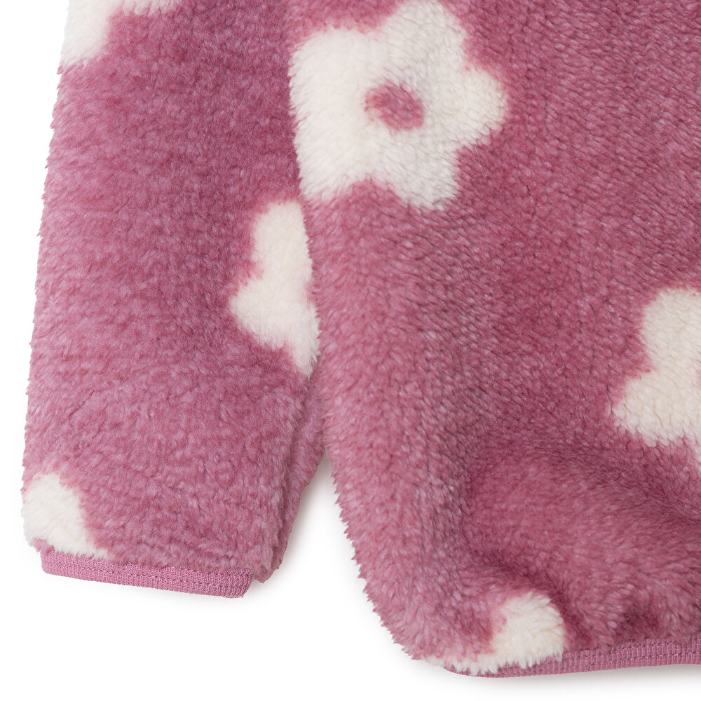 Kız Bebek Enjoy Bear Welsoft Hırka Peluş Bisiklet Yaka Uzun Kol