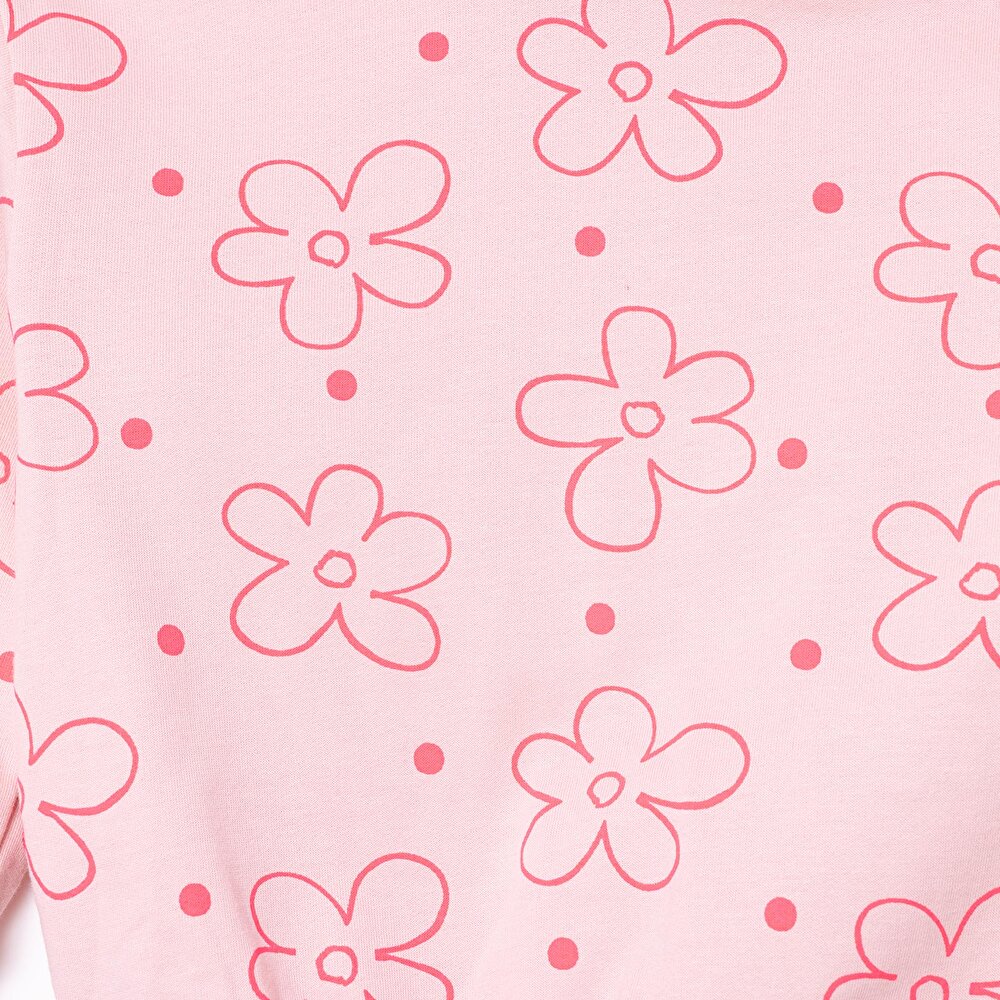 Kız Bebek Eşofman Takımı Bisiklet Yaka Uzun Kol Lastikli Paça