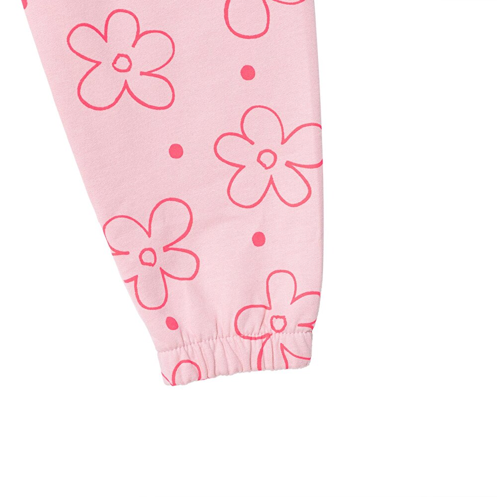 Kız Bebek Eşofman Takımı Bisiklet Yaka Uzun Kol Lastikli Paça