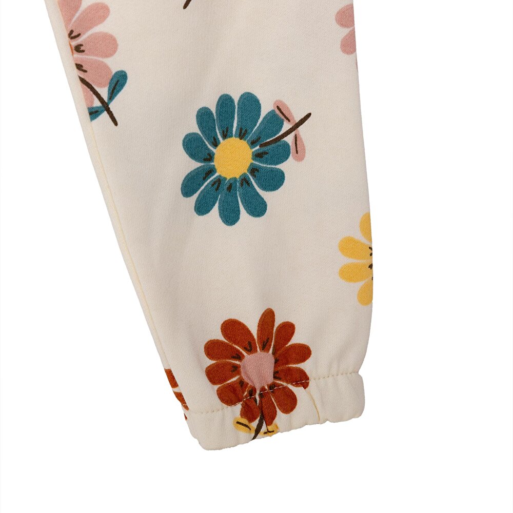 Kız Bebek Eşofman Takımı Bisiklet Yaka Uzun Kol Reçme Paça