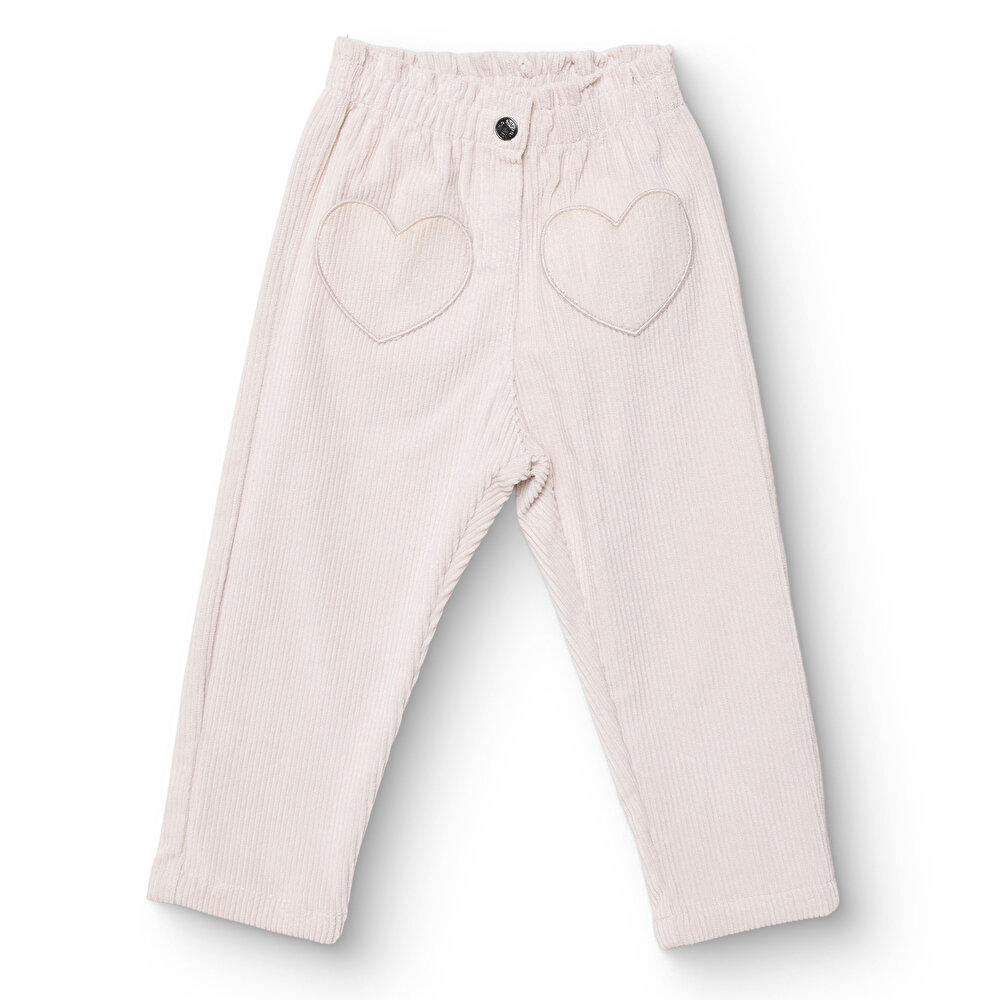 Kız Bebek Kadife Pantolon Reçme Paça