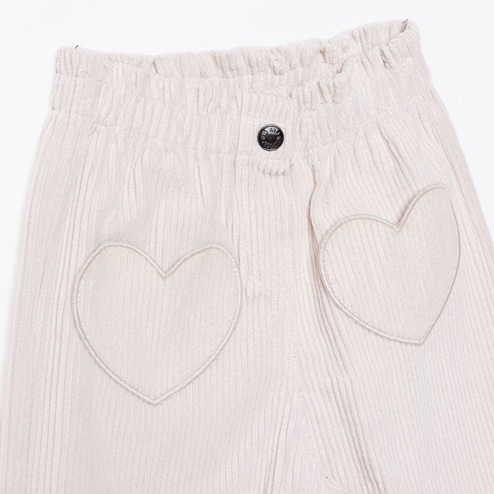 Kız Bebek Kadife Pantolon Reçme Paça