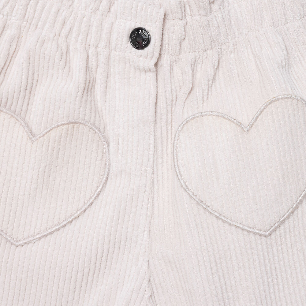 Kız Bebek Kadife Pantolon Reçme Paça