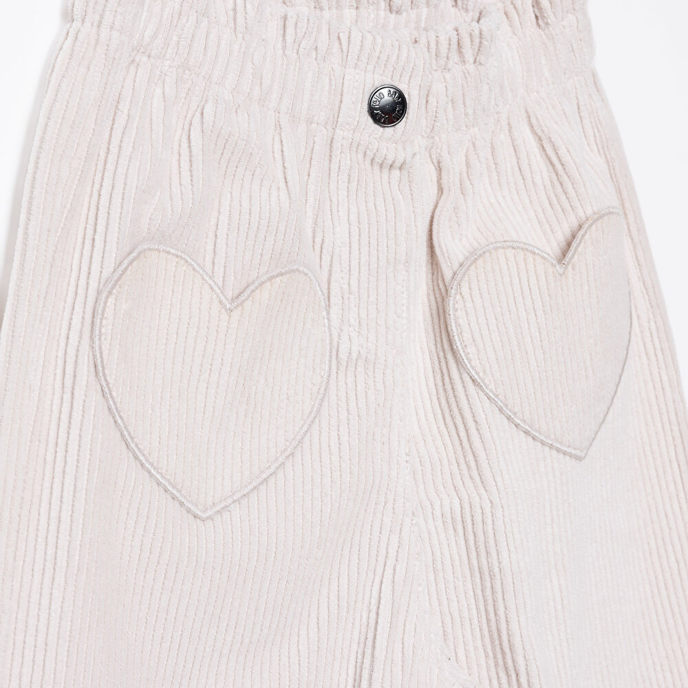 Kız Bebek Kadife Pantolon Reçme Paça