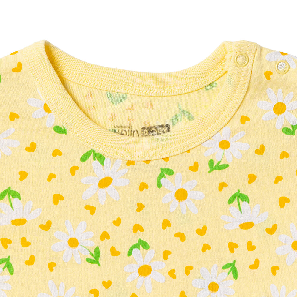 Kız Bebek Kısa Tulum Bisiklet Yaka Kısa Kol