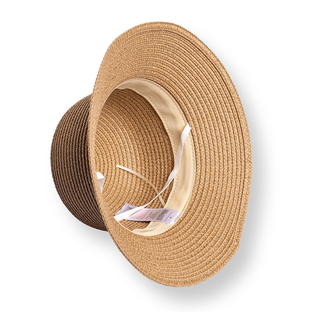 Kız Bebek Kurdeleli Hasır Bucket Şapka