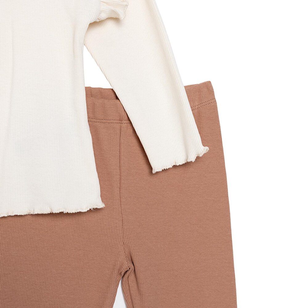 Kız Bebek Leopar Bluz-Tayt Kaşkorse Reçme Paça