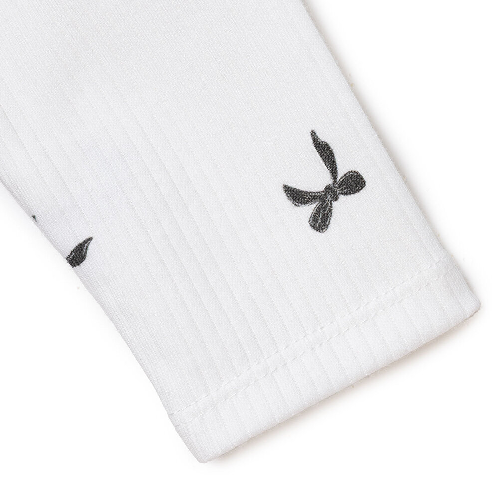 Kız Bebek Monochrome Elbise Tshirt Düğmeli Denim Atlet Kol