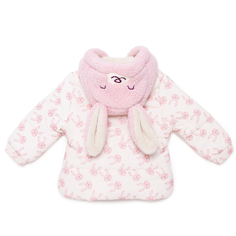 Kız Bebek Mont Fermuarlı Çıtçılı Uzun Kol