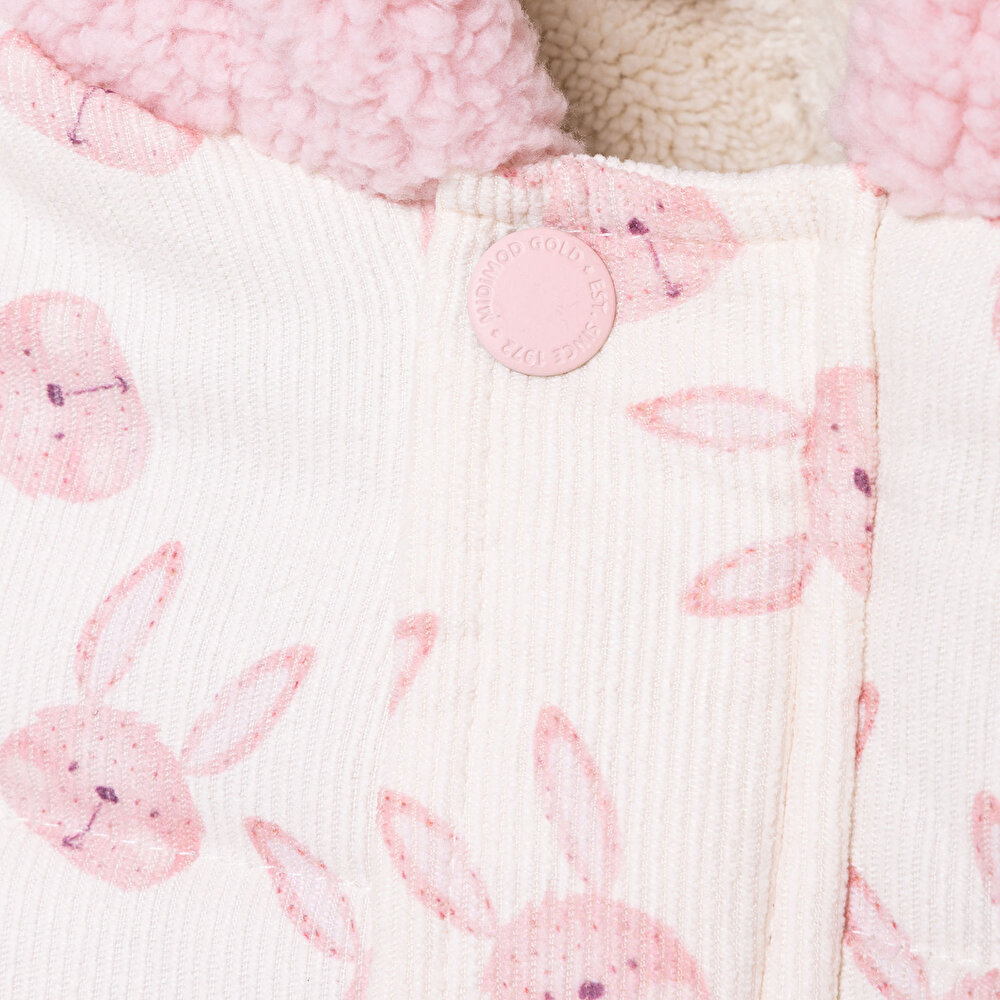 Kız Bebek Mont Fermuarlı Çıtçılı Uzun Kol