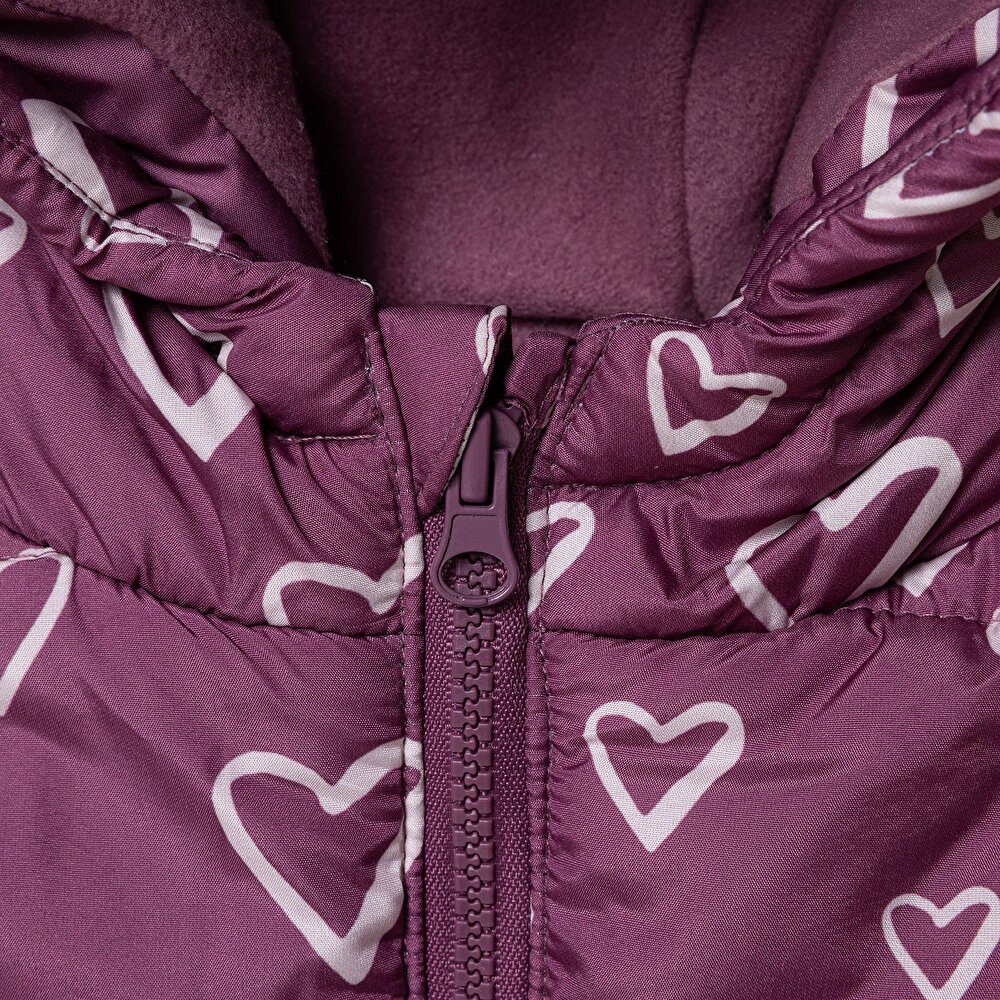 Kız Bebek Mont Fermuarlı Uzun Kol