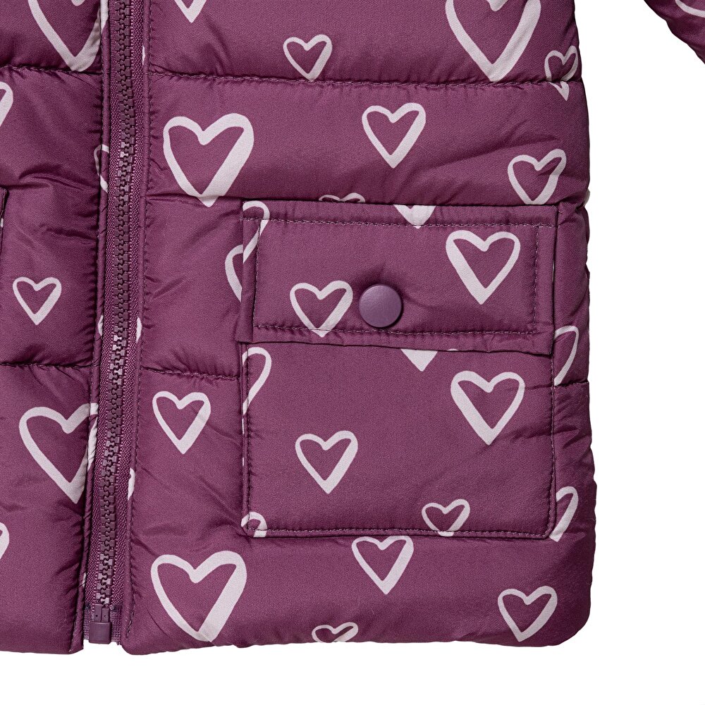 Kız Bebek Mont Fermuarlı Uzun Kol