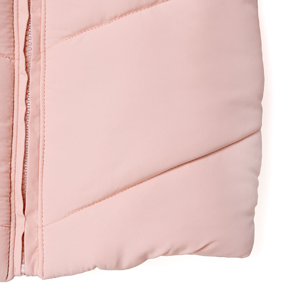 Kız Bebek Mont Fermuarlı Uzun Kol