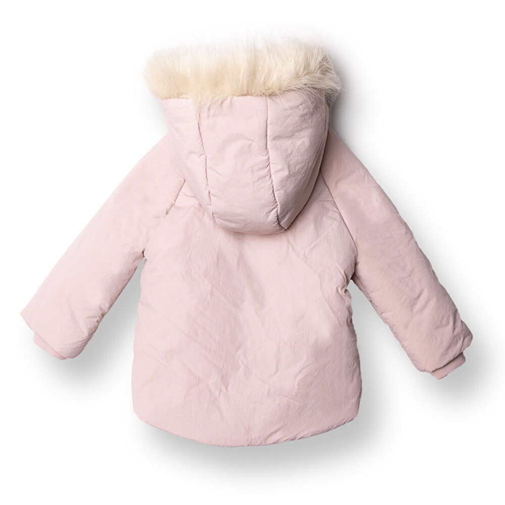 Kız Bebek Mont Fermuarlı Uzun Kol