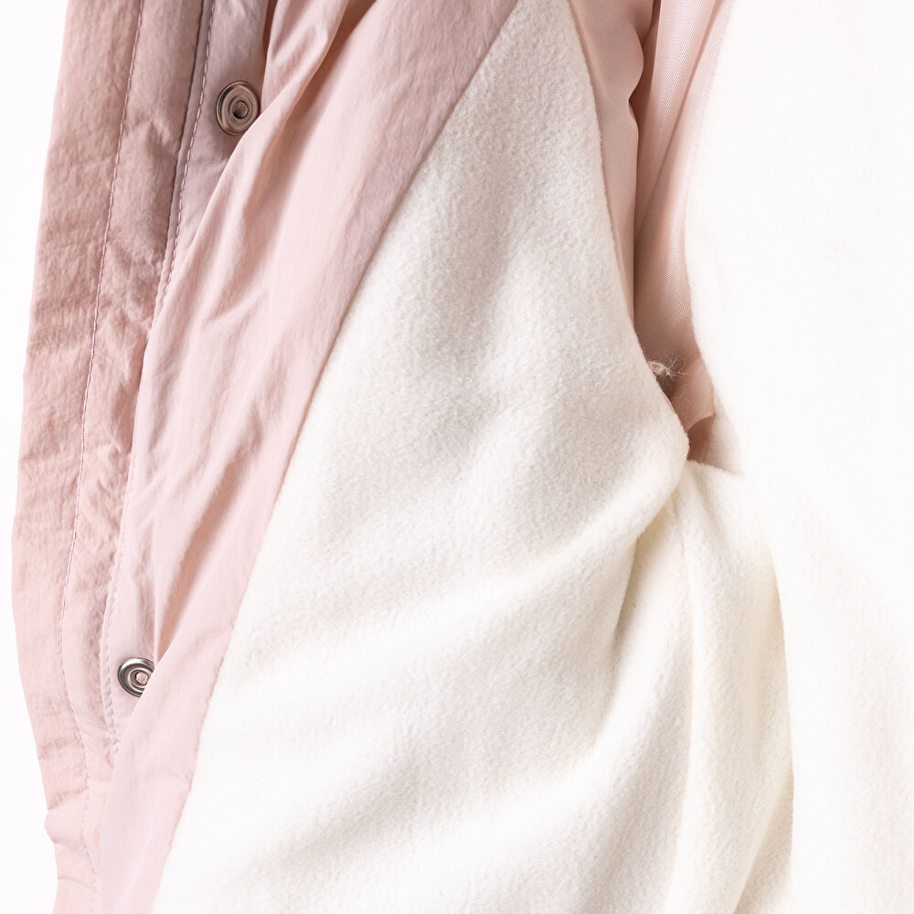 Kız Bebek Mont Fermuarlı Uzun Kol