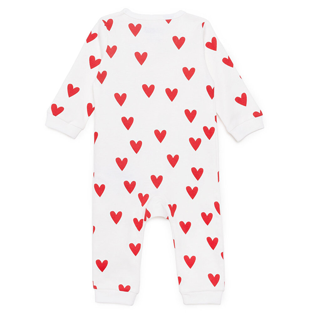 Kız Bebek Patiksiz Tulum Fermuarlı Bisiklet Yaka Uzun Kol Ribanalı Paça