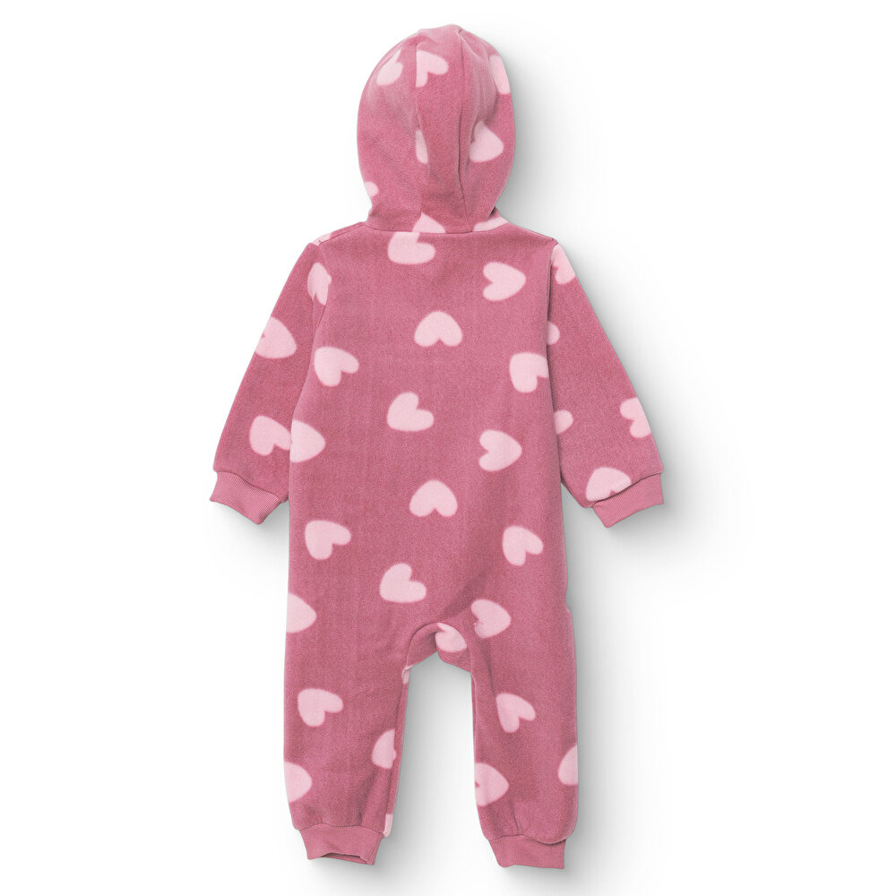 Kız Bebek Polar Patiksiz Tulum Uzun Kol Lastikli Paça