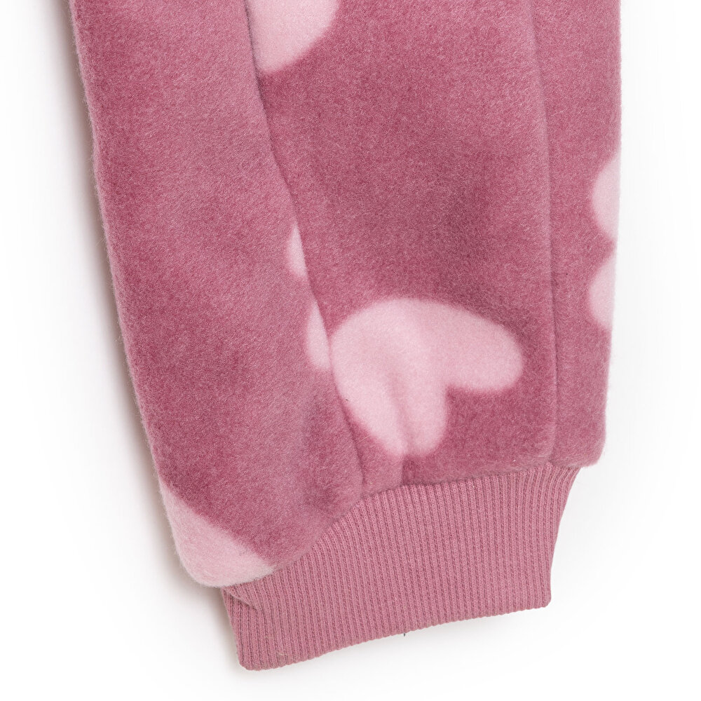 Kız Bebek Polar Patiksiz Tulum Uzun Kol Lastikli Paça