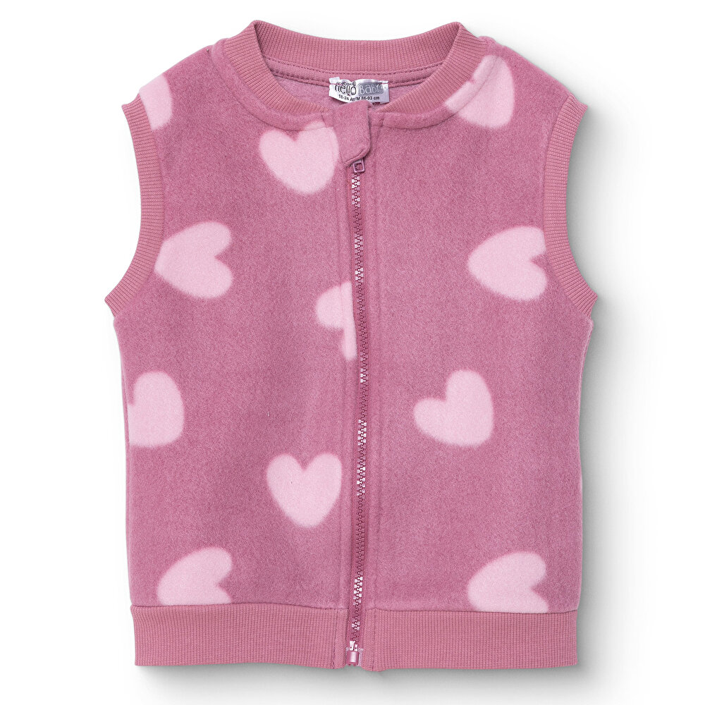 Kız Bebek Polar Yelek Atlet Kol