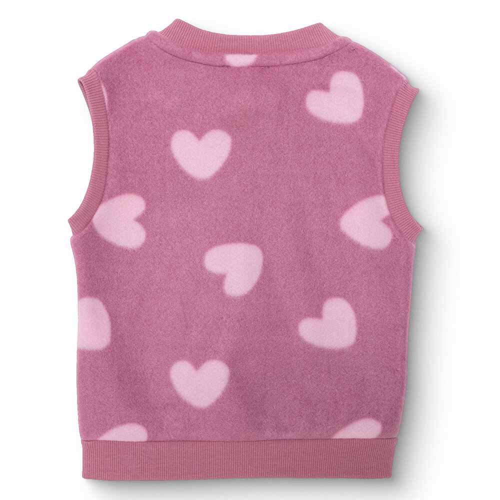 Kız Bebek Polar Yelek Atlet Kol