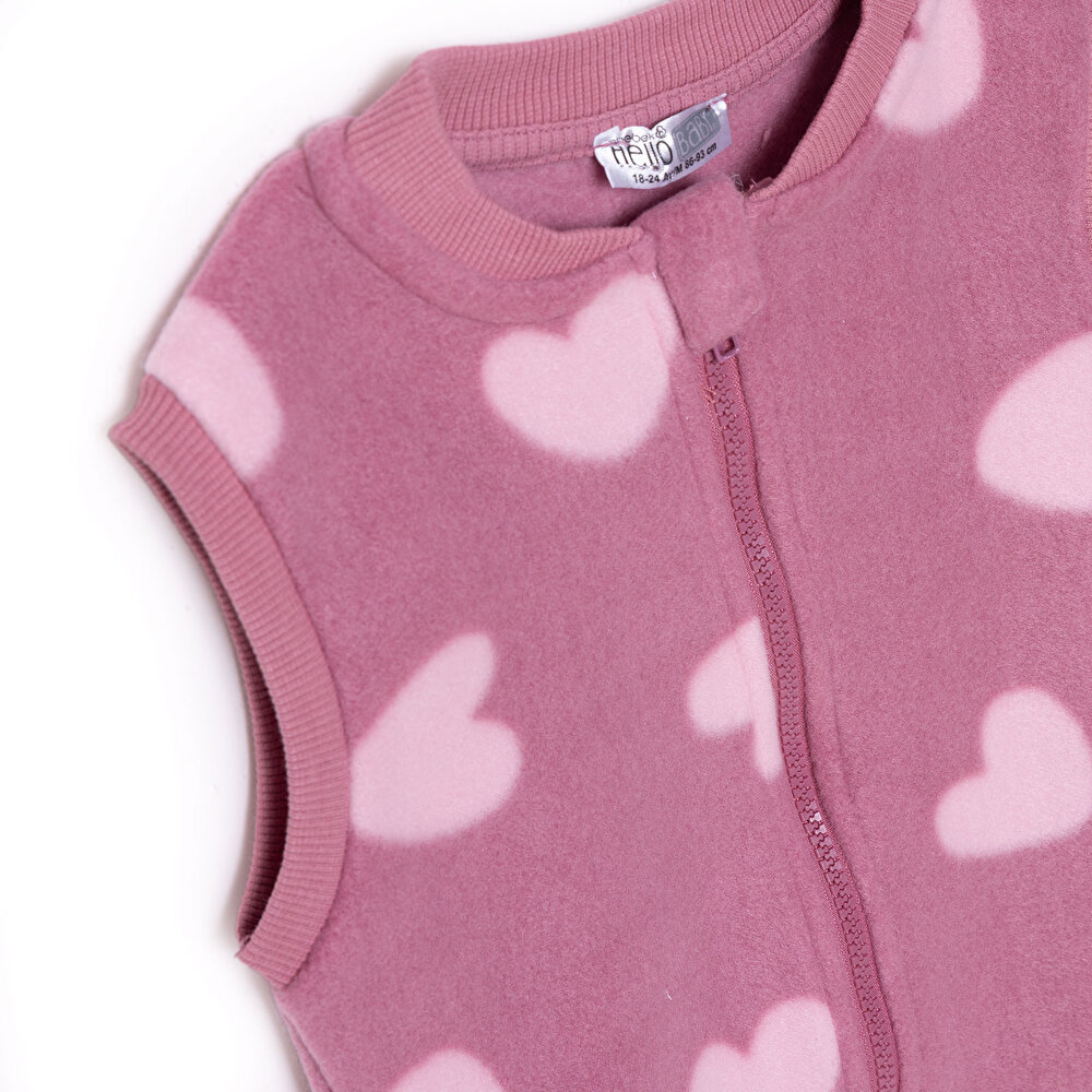 Kız Bebek Polar Yelek Atlet Kol